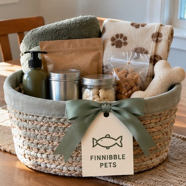 Customer photo of a custom spa and self-care basket
